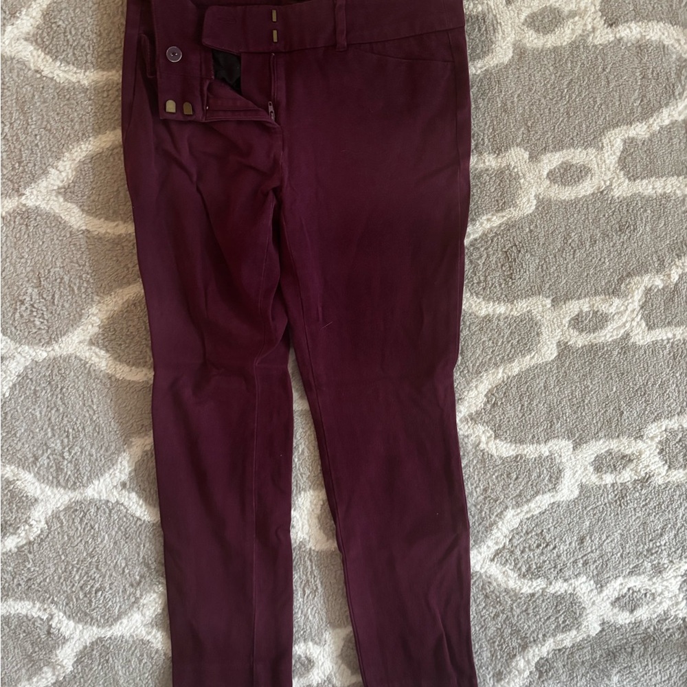 LOFT Deep Wine Trousers